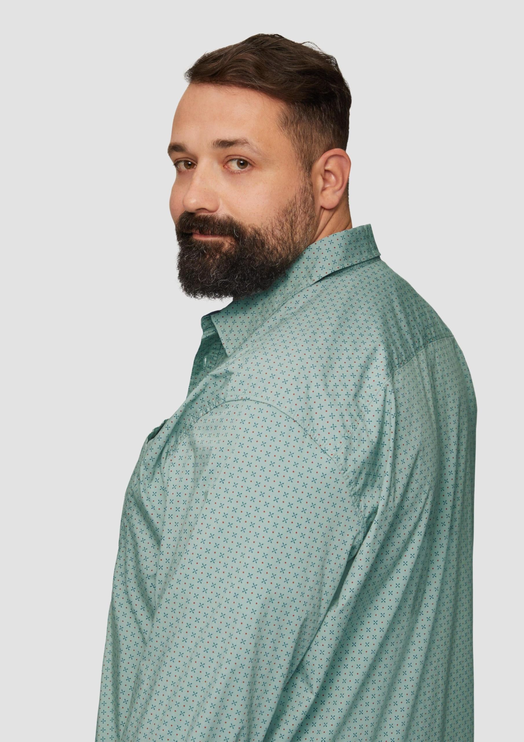 s.Oliver Big Size koszula z długim rękawem, krój slim fit, 72A5, 4XL