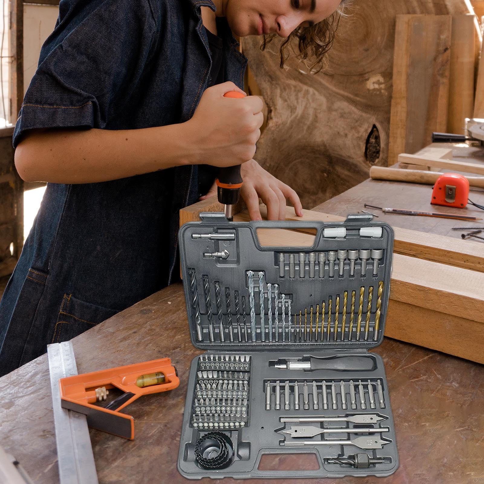 Set di Punte da Trapano in Metallo per Acciaio Kit Utensili Multifunzionale | Kit Punte Trapano per Calcestruzzo Per Falegnameria Lavorazione Metalli Bricolage Costruzione Montaggio