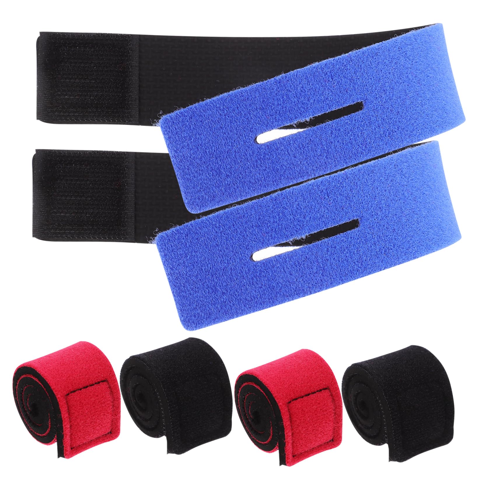 balacoo Fishing Rod Belts 6pcs Rod Straps Carrier Fishing Pole Sleeve Neoprene Sbr Material Easy to Use