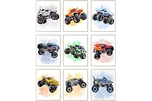 BigWig Prints Monster Truck Wall Art - Monster Jam Room Decor for...