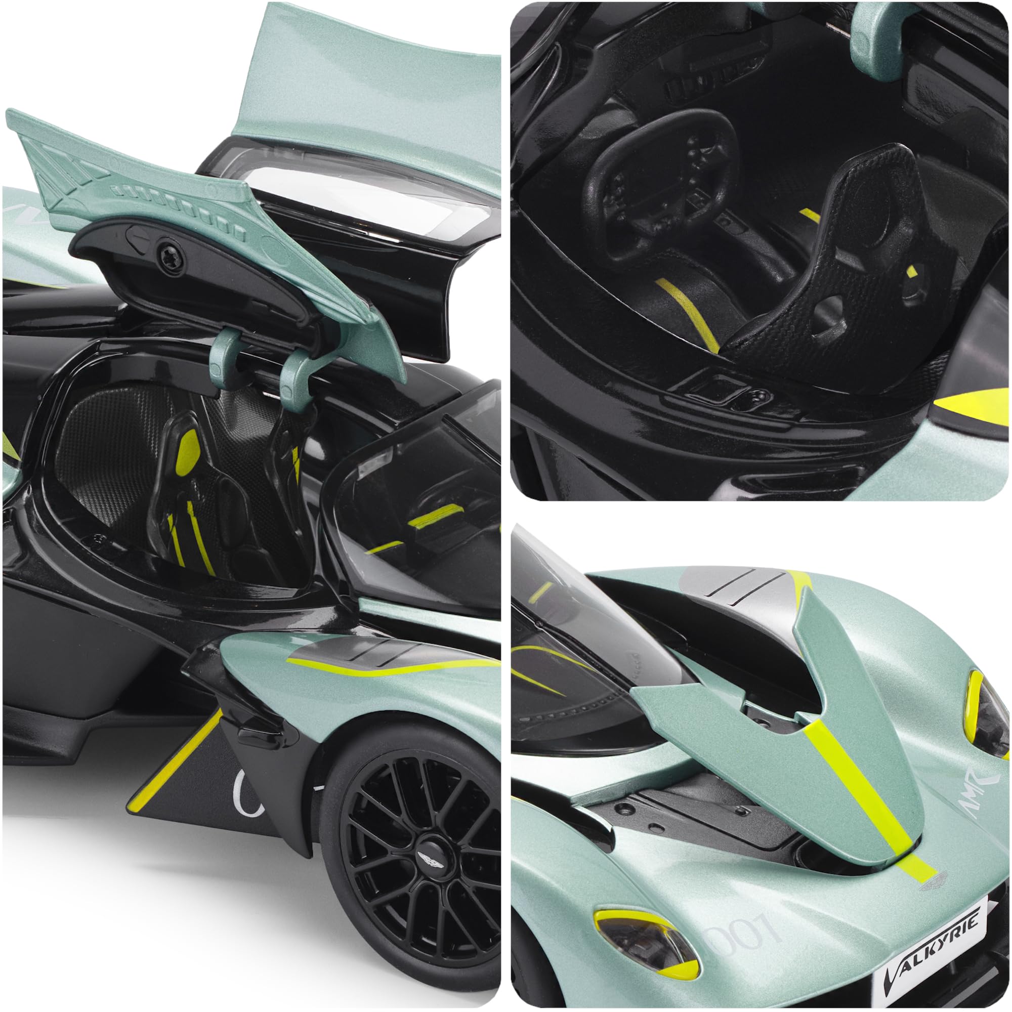 Aston Martin Valkyrie 1:18 Scale Die-Cast Model Car - Appletree Green, 25 centimeters - Image 2