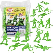 TimMee Plastic Army Men - Lime Green 48pc Toy Soldier Figures - Made in USA