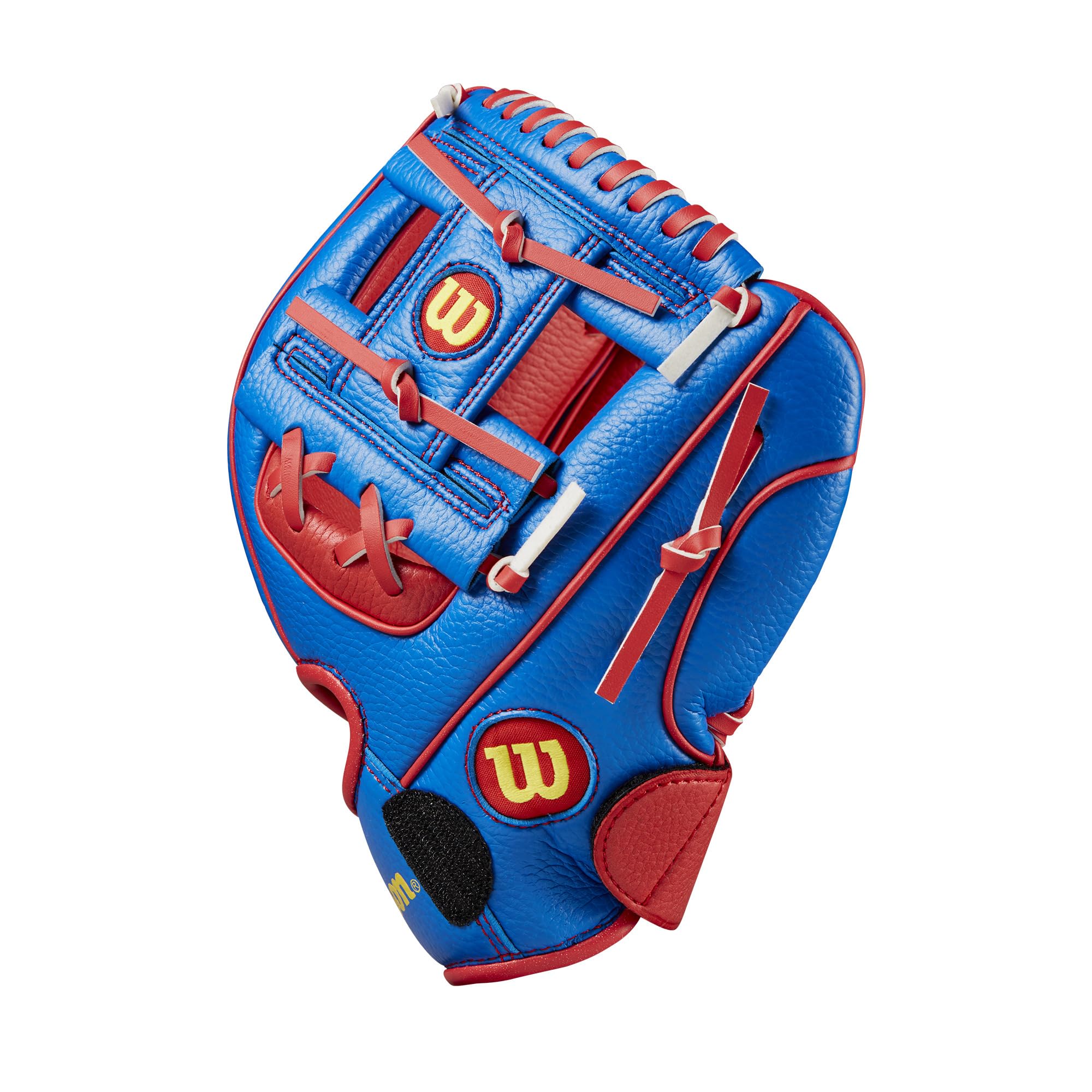 Wilson 2024 A200 EZ Catch 25,4 cm Jugend Baseballhandschuh - Royal/Rot/Gelb