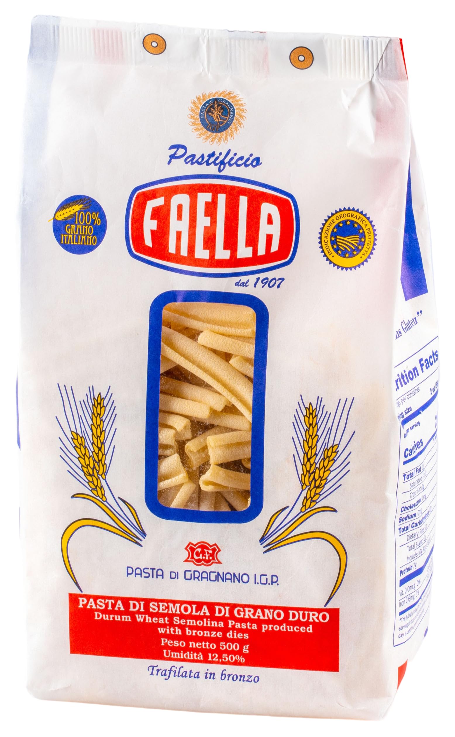 Faella Caserecci Pasta - IGP Gragnano - 1.1 lbs
