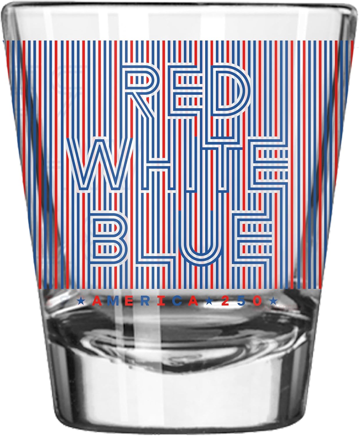 Commemorative 2 oz Shot Glass — Glassware | 2 Fluid Ounces | Officially Licensed |Stars & Stripes Design