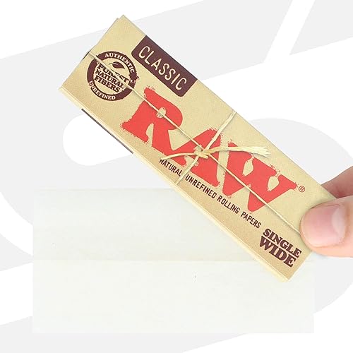 Miniatura 6 de RAW Papeles de liar clásicos de una sola alimentación | 50 paquetes de 50 hojas