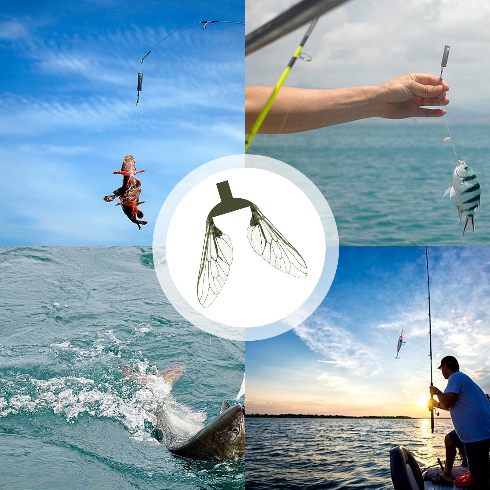 Forellen-Fliegenfischköder, realistische Flügel und Angelköder, kompakte Fliegenbindungsmaterialien für Angelbegeisterte, Anfänger oder erfahrene Angler