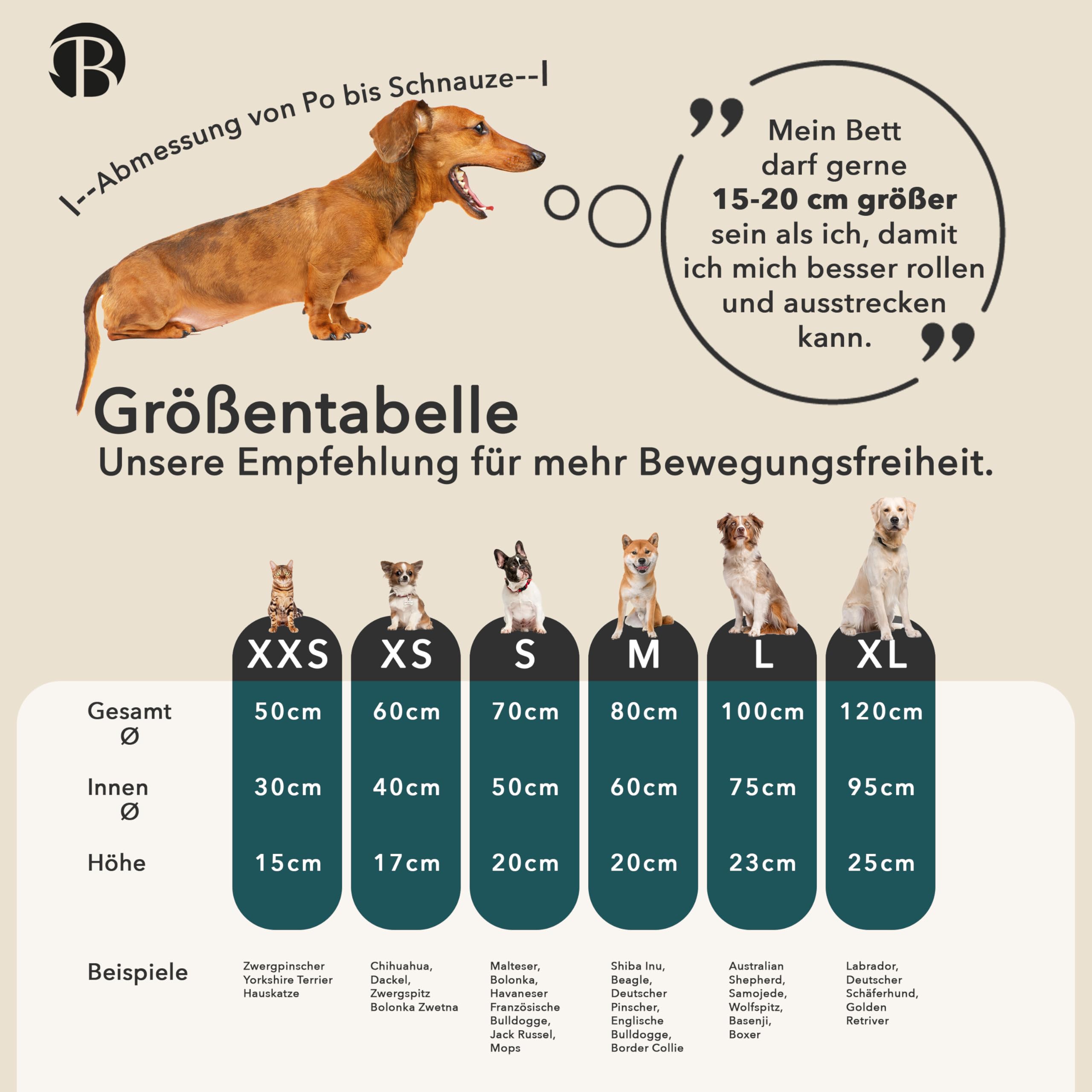Orthopädisches Hundebett für Kleine Hunde & Katzen, Hellgrau