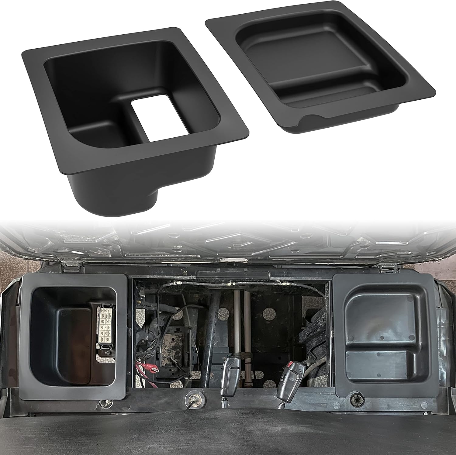 Left & Right Under Seat Storage Box for Polaris Ranger 570