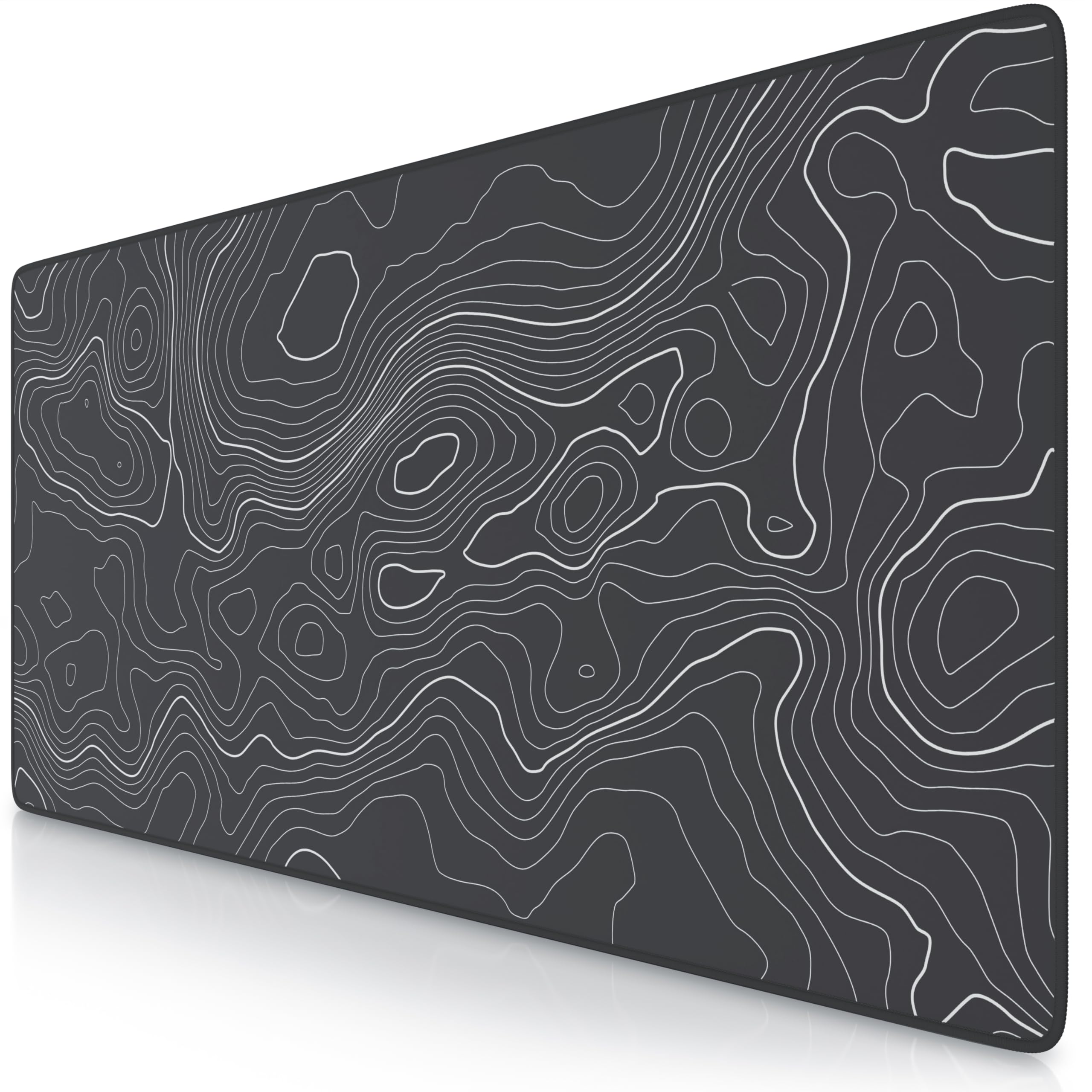TITANWOLF – Alfombrilla Gaming XXL para ratón 900x400 – Mouse Pad - Precisión y Velocidad - Parte Inferior de Goma para una sujeción Estable - Antideslizante, Resistente al Agua – Topography
