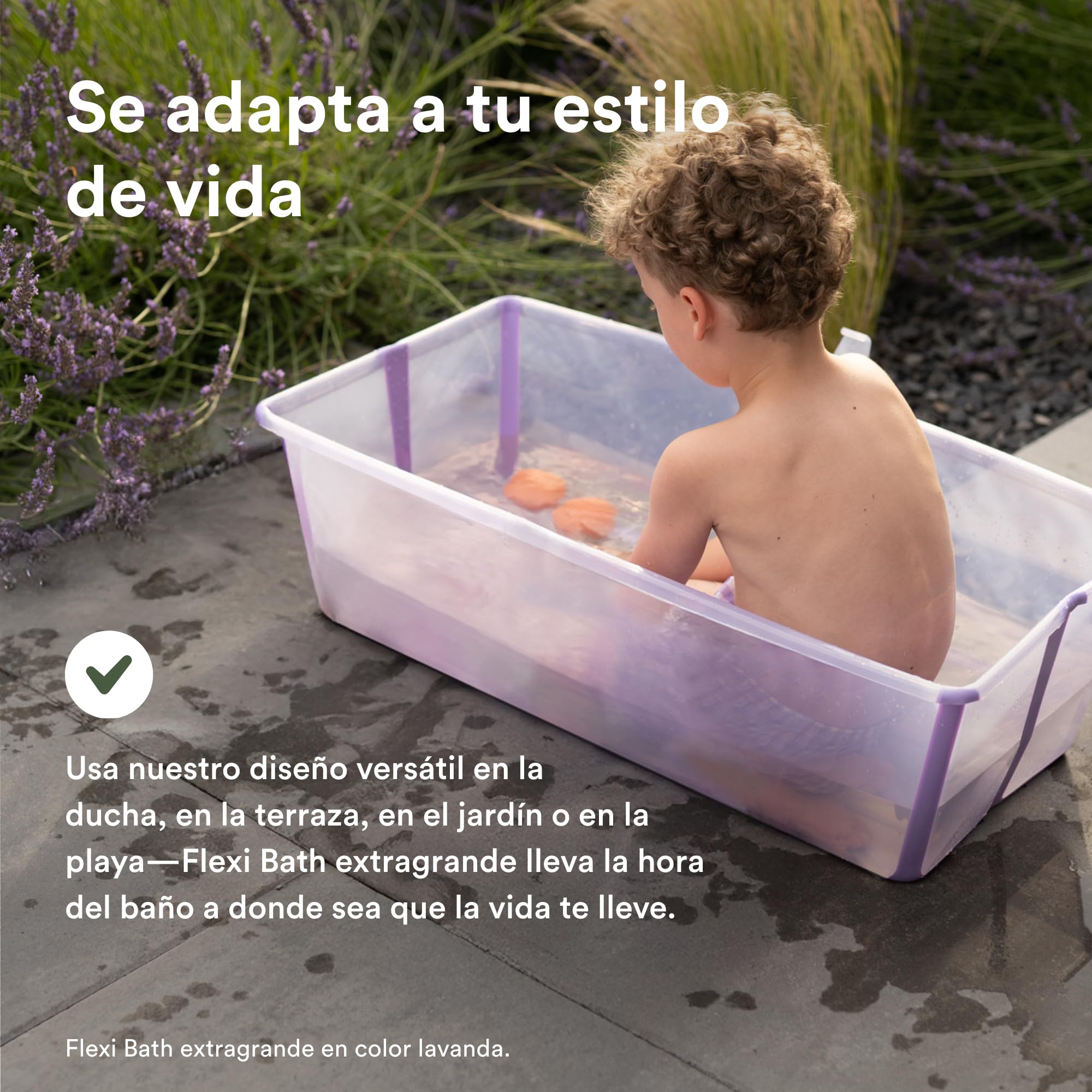 Bañera Stokke Flexi Bath XL, Blanca - Bañera plegable para bebé - Ligera, duradera y fácil de guardar - Práctica para usar en casa o de viaje - De o a 6 años
