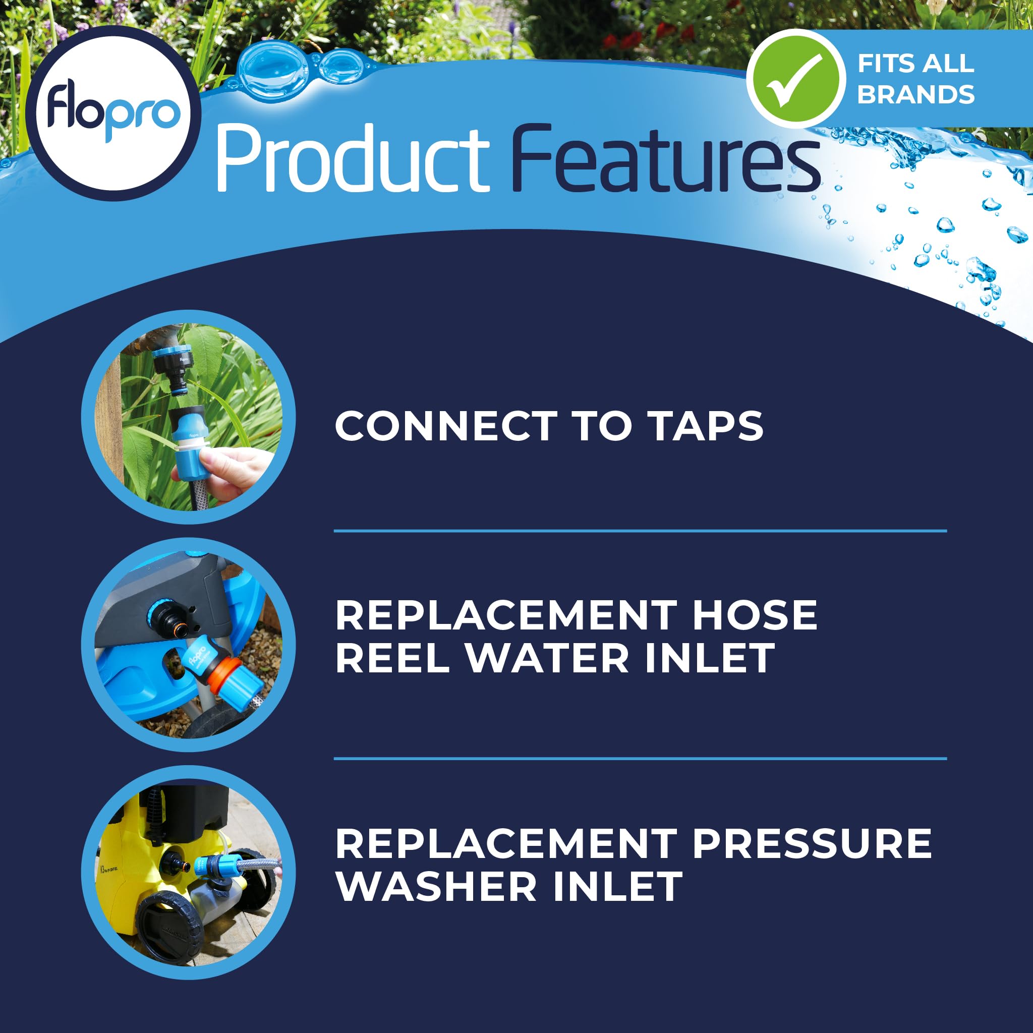 Flopro Perfect Fit Outside Tap Connector, Others, 1" (33.3mm), 3/4" (26.5mm), 1/2" (21mm) - Image 4