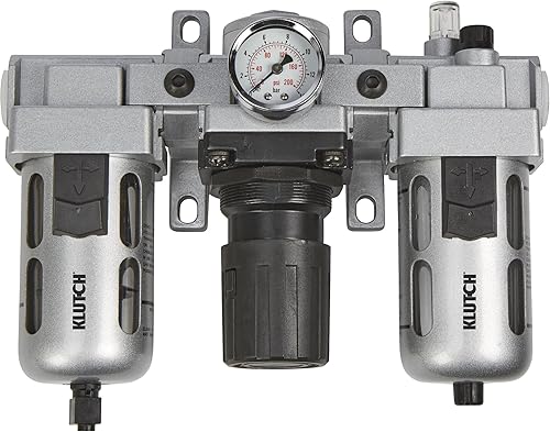 Klutch Combo de filtro de aire-regulador-lubricador - 1/2 pulgadas. 106 CFM