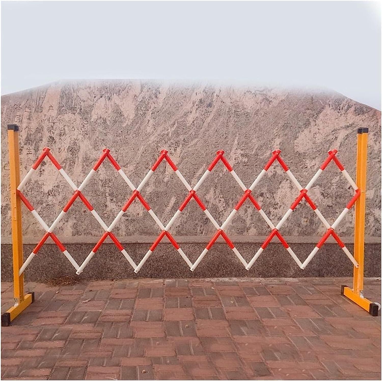 Wysuwane bariery drogowe do zabezpieczania stref zagrożenia – metalowa bariera rozszerzalna, 1,2 x 6 m, przenośne rozwiązanie bezpieczeństwa do budowy, imprez, parkowania i kontroli tłumu.
