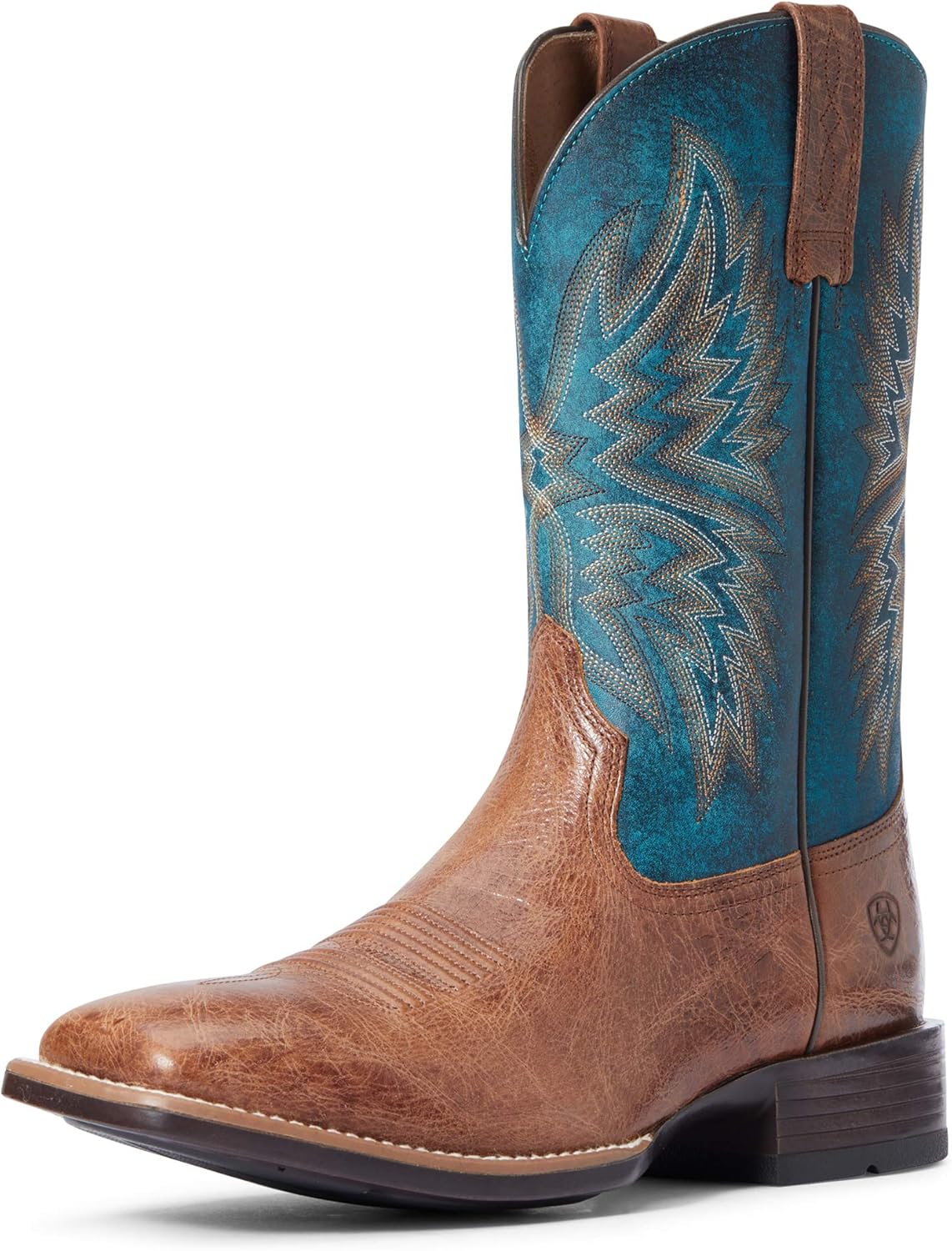Ariat Mens Valor Ultra Western Boot Dark Tan/Rocky Blue 11.5