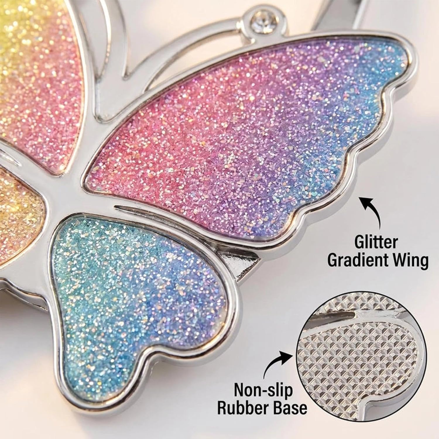 Bag Hook for Table Non-Slip Butterfly Shape Foldable Hanger image 4