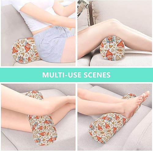 Miniatura 7 de Orange Christmas Gnomes Bed Bolster Pillow Small Neck Roll Pillow Round Pillow Inserts Cylinder Cushion Neck Support