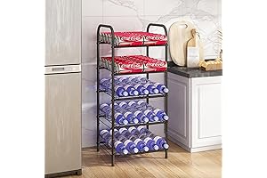 GILLAS 5 Tier Large Capacity Water Bottle Storage Rack Organizer