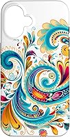Vista 32 de Turquoise Paisley Boho Chic Case for iPhone 17