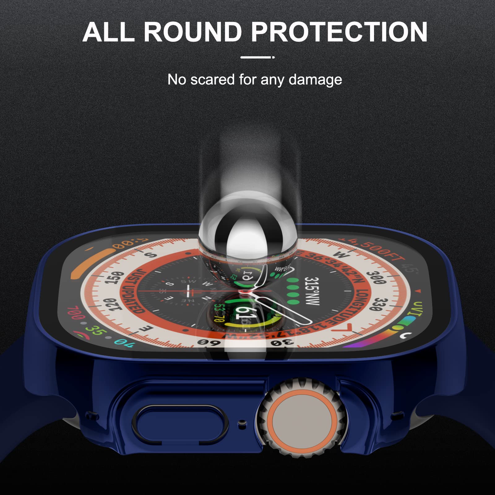Recoppa Pack of 2 Apple Watch Ultra Protective Cases, 49 mm - Image 4