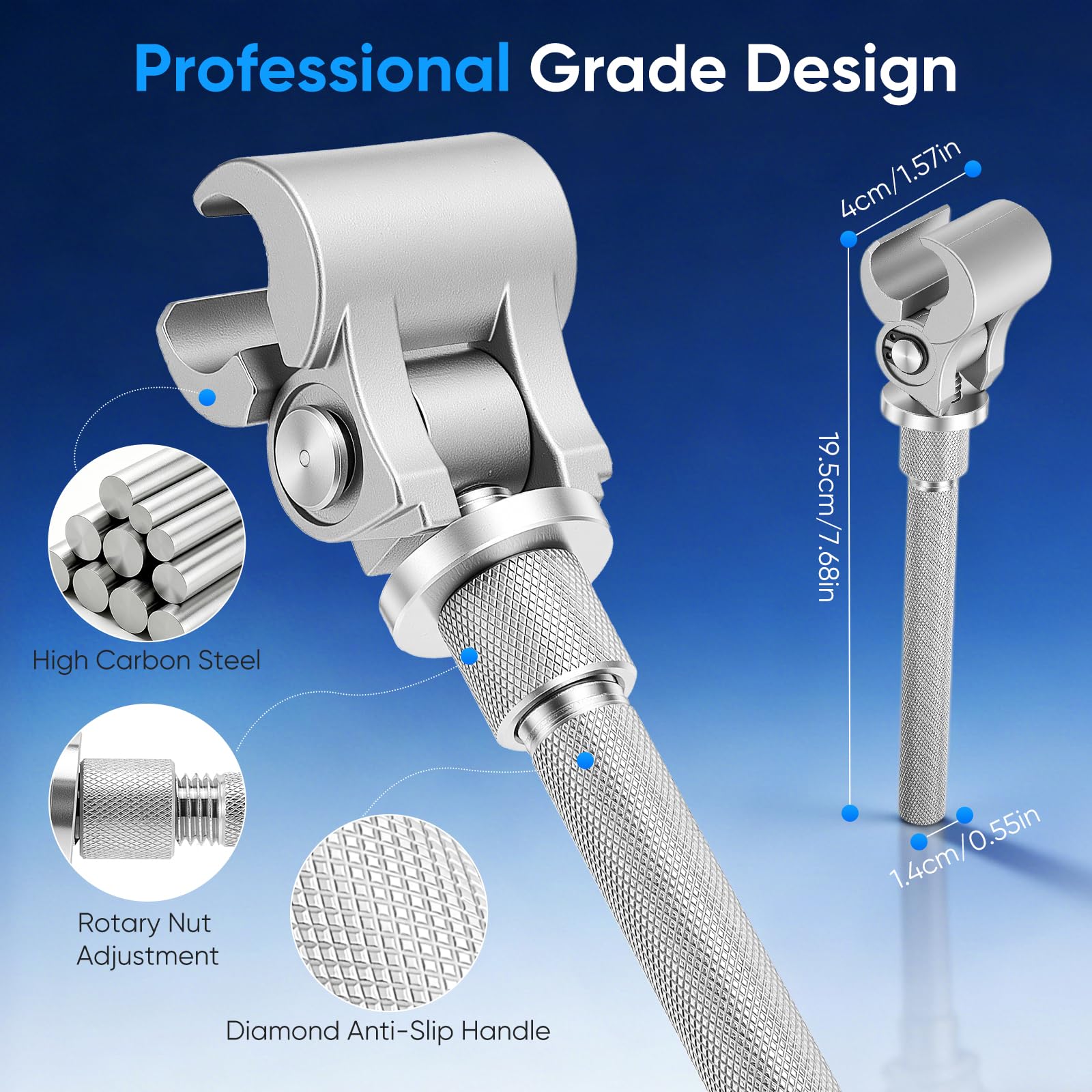Herramienta Ajuste Bisagras Puerta, Enderezador Bisagra Ajustable Acero Inoxidable para Bisagras de 10 a 32 mm Llave Ajuste Holgura para Bisagra Puerta Herramienta