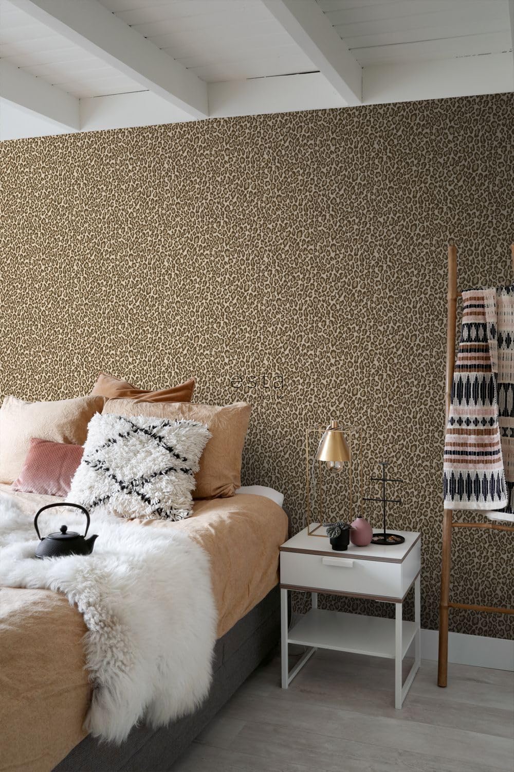 ESTAhome papier peint peau de léopard marron - 139152-0,53 x 10,05 m