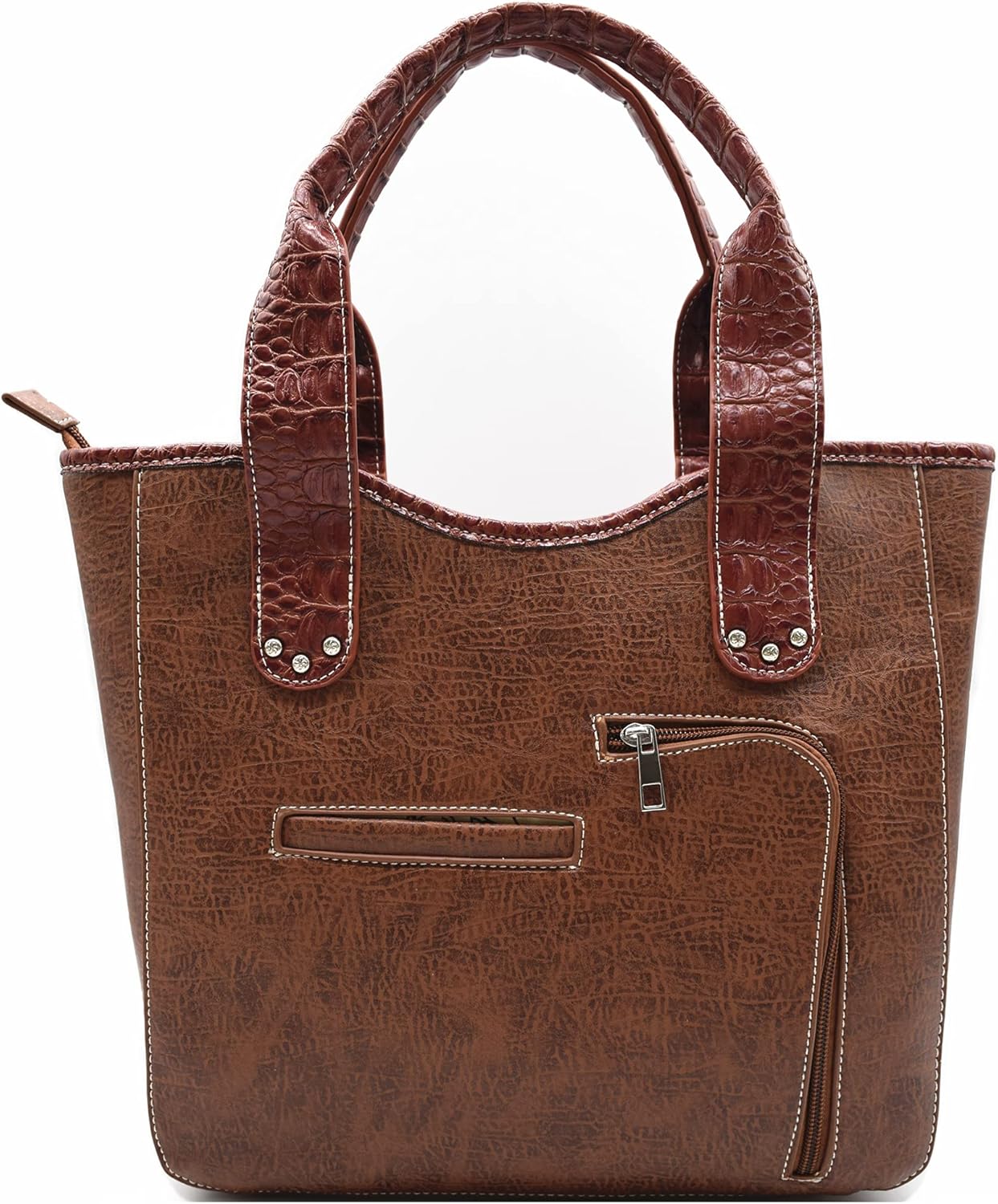 Western Style Cowgirl Woven Fringe Crocodile Gorgeous Purse Conchos Country Tote For Women Handbag Shoulder Bags Wallet Set - Image 4