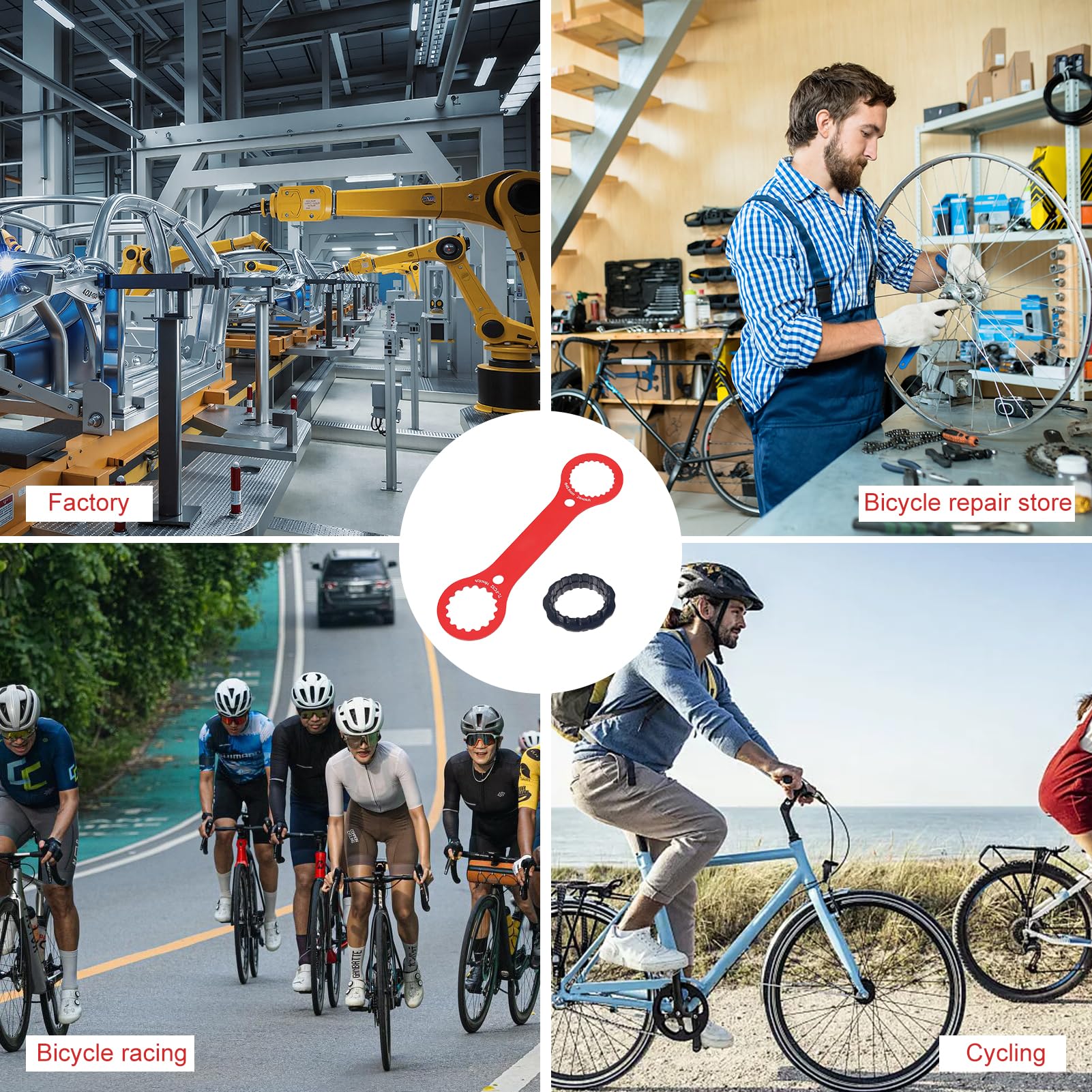 Chiave Movimento Centrale - Attrezzo per Freni a Disco per Bicicletta, Compatibile con Dischi Freno Shimano Centerlock e Attrezzi per Un Facile Montaggio e smontaggio