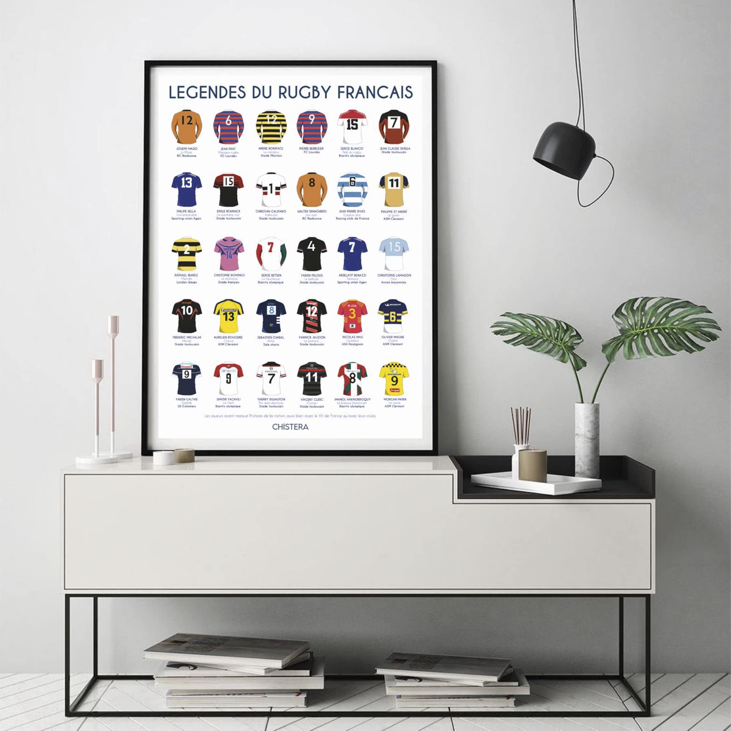 AFFICHE LÉGENDES DU RUGBY FRANÇAIS