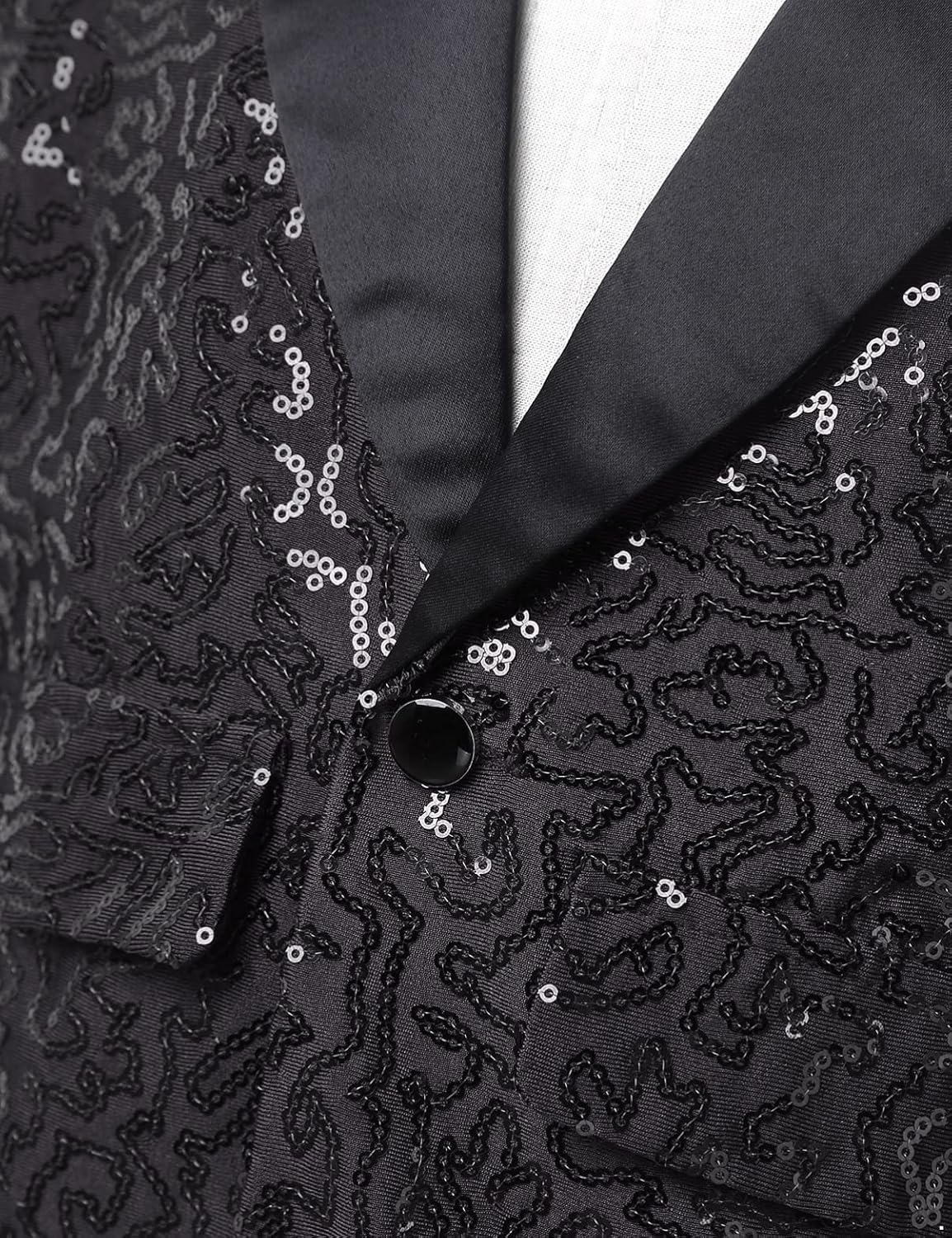 CHICTRY Kids Boys' Blazer Jacket Sparking Sequin One Button Dress Suit Dinner Wedding Dance Party Top