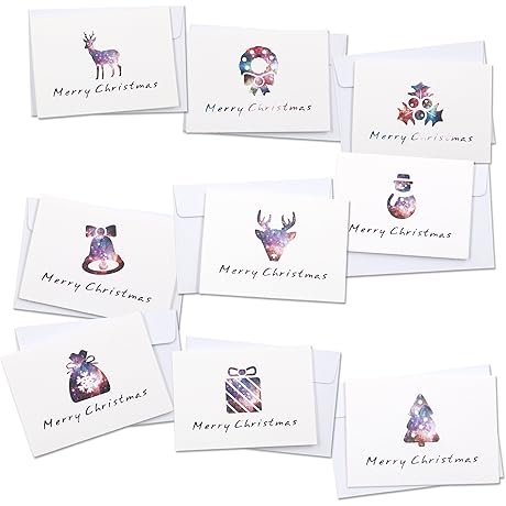 ALXCD Merry Christmas Greeting Cards with Envelopes Set [18 Pack]