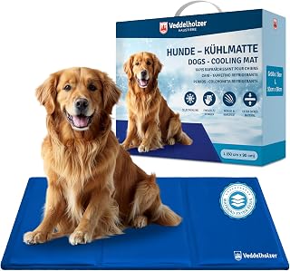 Veddelholzer Tapis rafraîchissant (L) pour Chien Extra épais, résistant aux Rayures, Auto-refroidissant sans électricité, Parfait pour l'été et Les Voyages pour Chiens de Petite, Moyenne et Grande