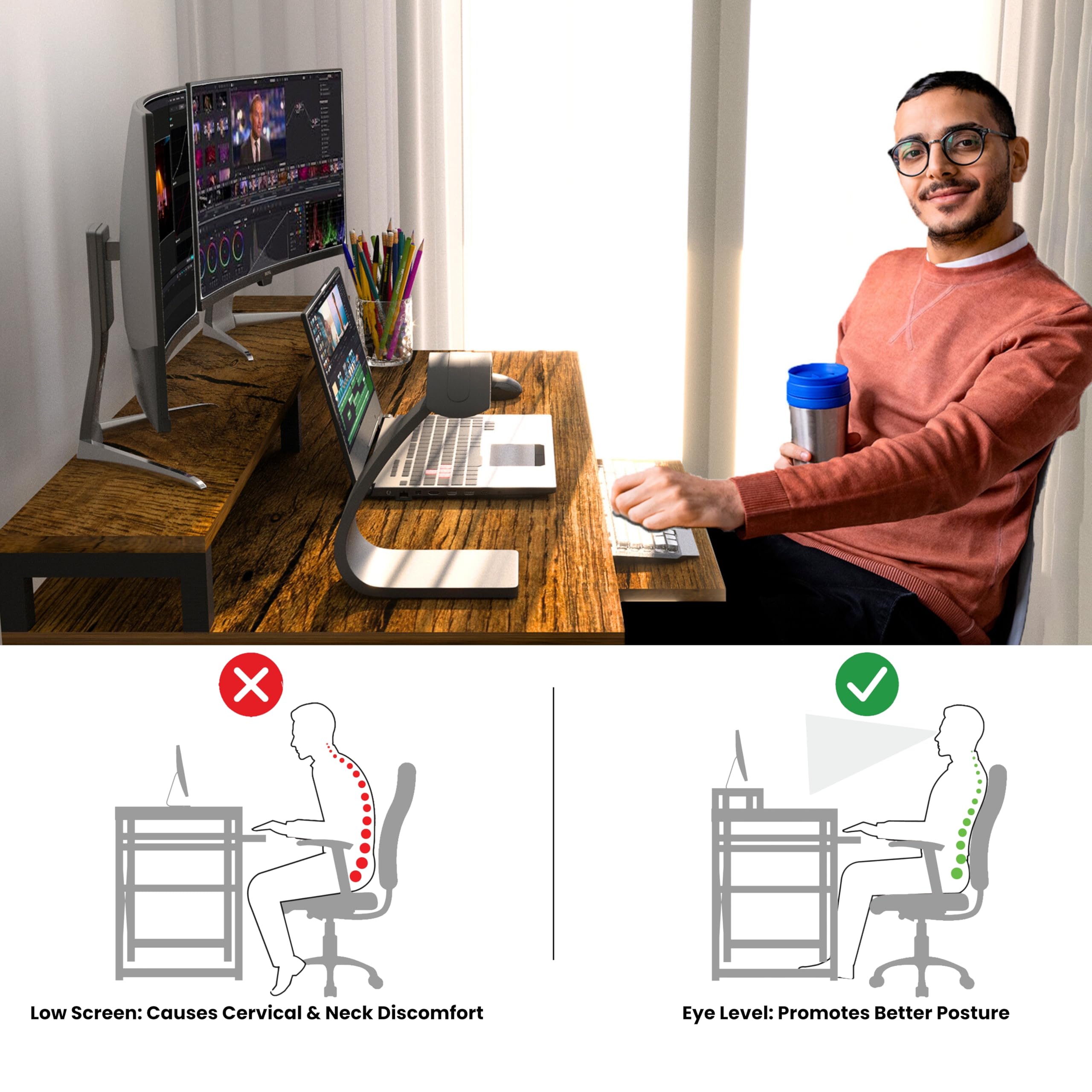 Klaxon Office Table for Home | Workstation Table Desk for Home