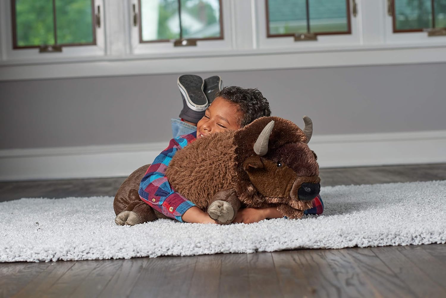 One-Day Sale: Up to 40% Off Wild Republic Jumbo Bison Plush, Giant Stuffed Animal, Plush Toy, 30, Multi, Model:19307