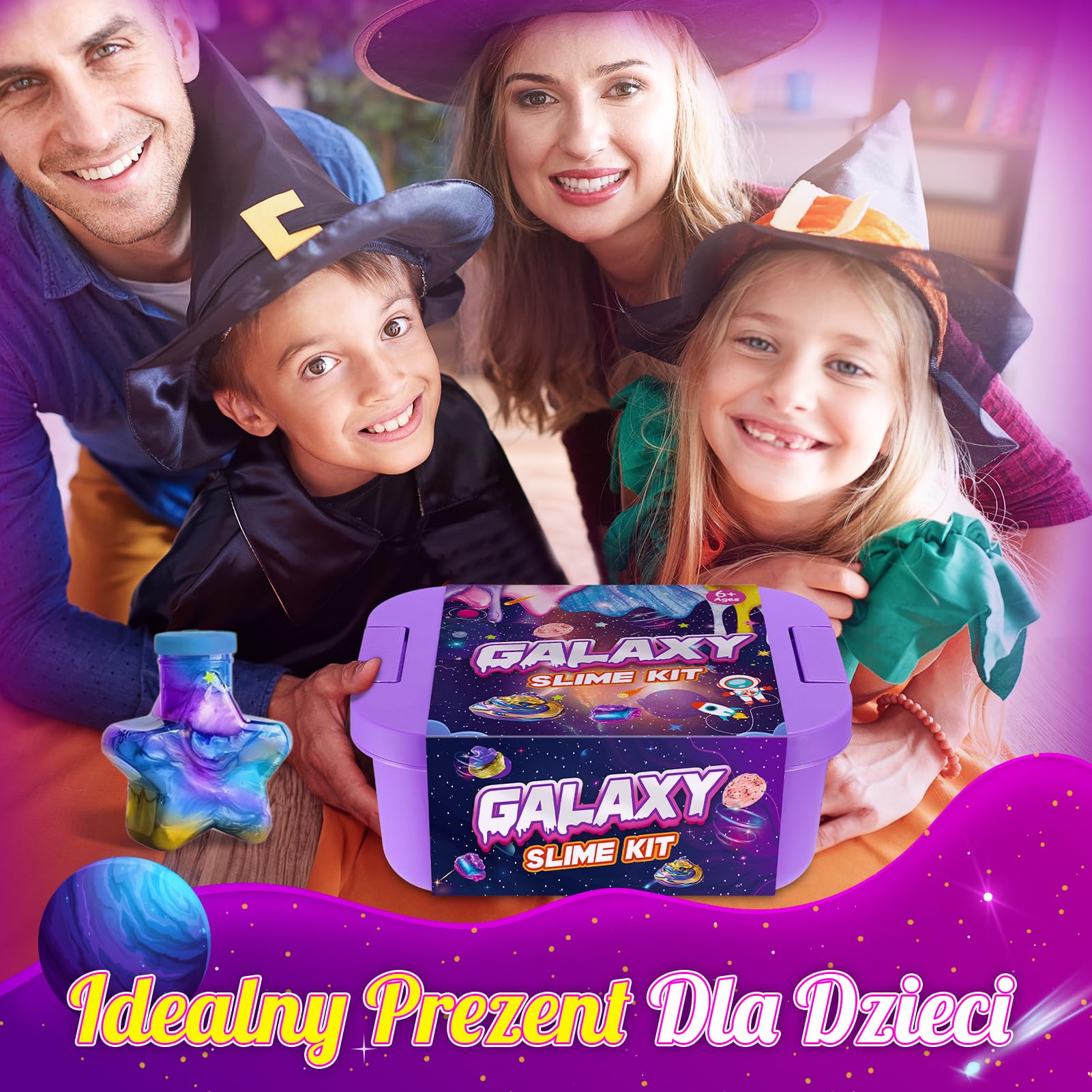 iKidiki Zrób Swój Własny Zestaw Szlamu, Prezent dla Dziewczynek 6 7 8 9 10 11 12 Lat Galaxy Slime Set Chłopiec Pomysły na Prezent Szlam Zabawki dla Dzieci Chłopcy Prezent Urodzinowy dla Dziewczynek