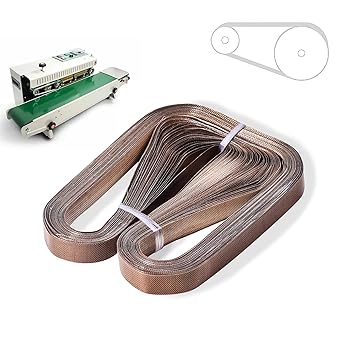 KitchenRaku 50pcs Band Sealer Belts for FR-770 Continuous Band Sealer,PTFE Teflon Tape for Automatic Horizontal Sealing Machine (770mm x 15mm x 0.2mm)