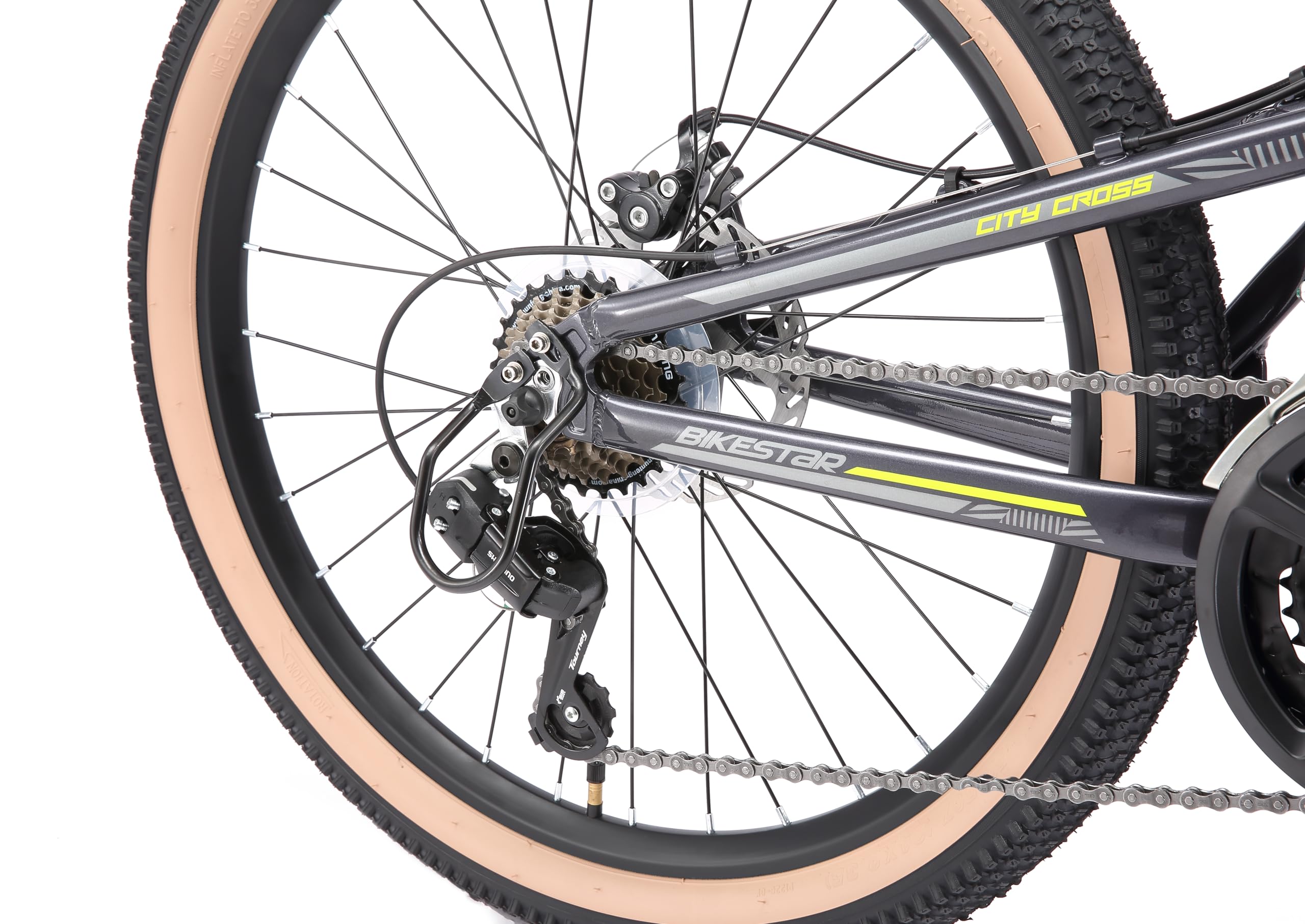 BIKESTAR MTB Mountain Bike Sospensione Completa Alluminio per Bambini 9 Anni | Bicicletta 24 Pollici 21 velocità Shimano, Freni a Disco |