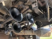 Vista 6 de HornBlasters Outlaw Black 228H Kit de bocina de tren todo en uno de 2 galones, fácil de instalar