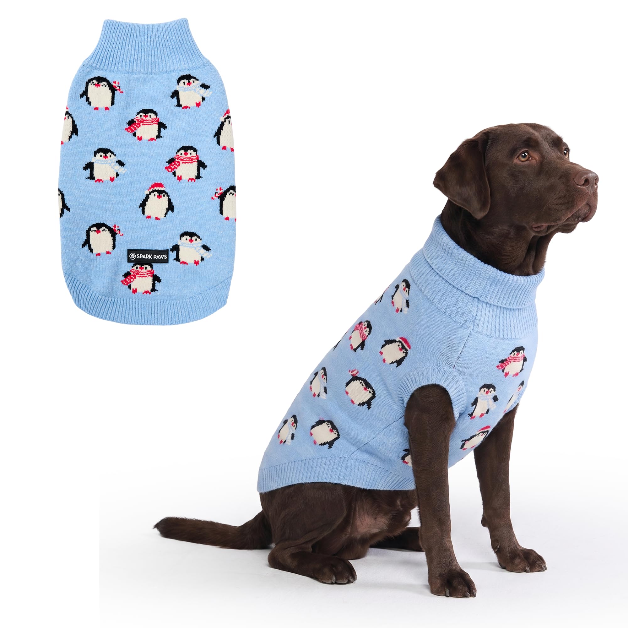 Spark Paws Knit Dog Sweater - Winter Dog Clothes, Small Medium Large
