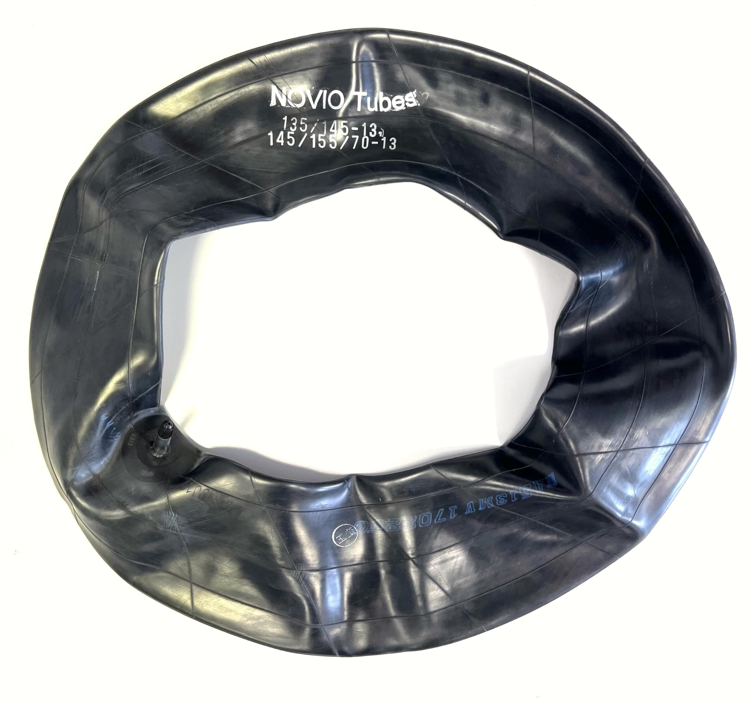 Chambre à air 135/145-13 et 145/155/70-13 compatible avec pneus de 13 pouces pour voiture, remorque, caravane et remorque de transport de taille appropriée, valve automobile droite
