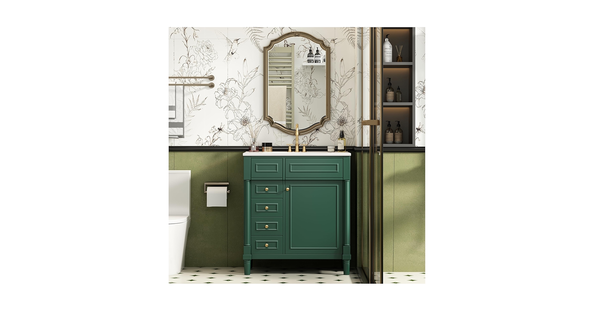 ●TINA Amazon.com: THINK 30 24-Inch Bathroom Vanity with Storage