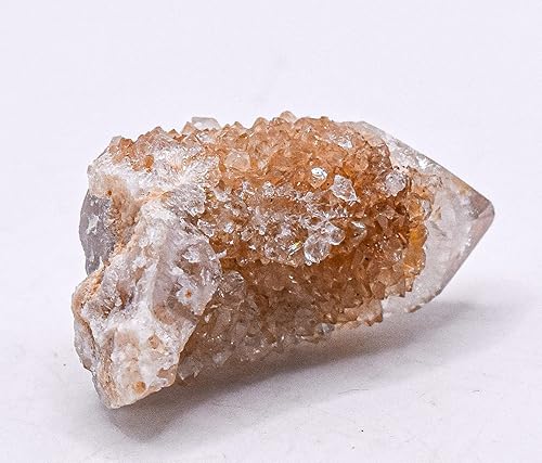 60 ct 1.260in naranja claro cactus cuarzo punta áspera racimo piedras preciosas brillantes cristal mineral crudo espécimen - S. África