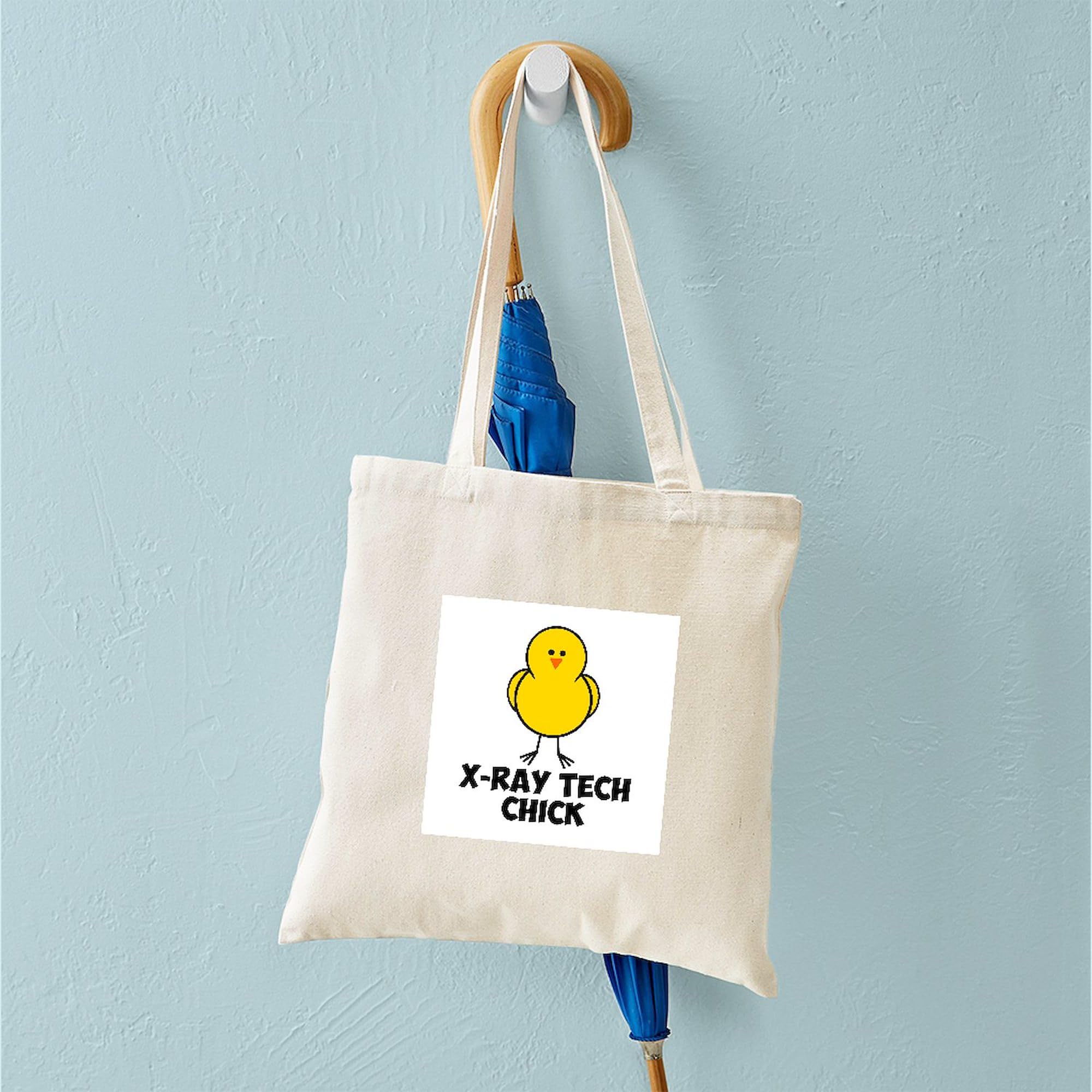 CafePress X Ray Tech Chick Tote Bag - Natural Canvas Reusable Shopping Bag