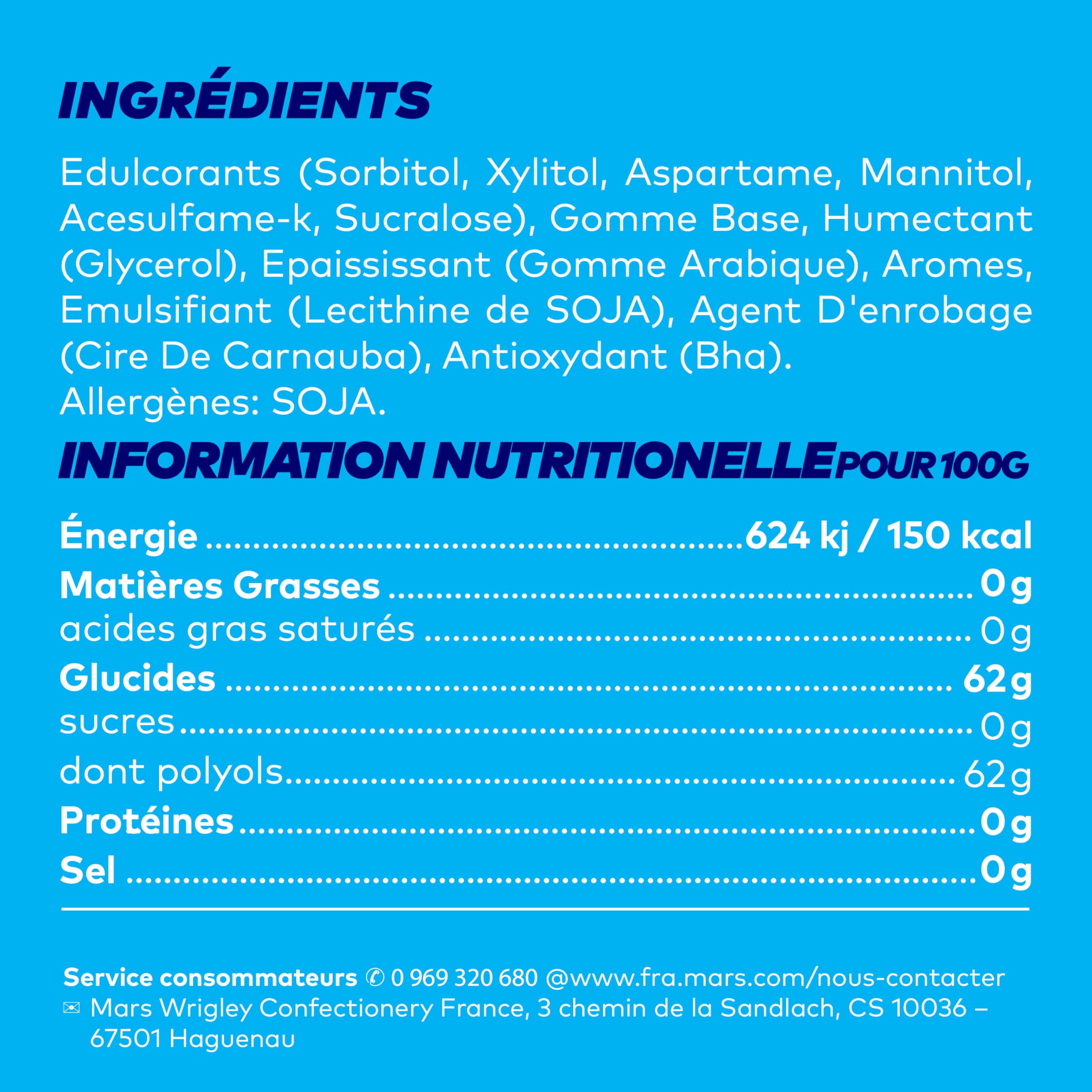 FREEDENT Chewing Gum Sans Sucre Goût Menthe Verte 5 Paquets 70g