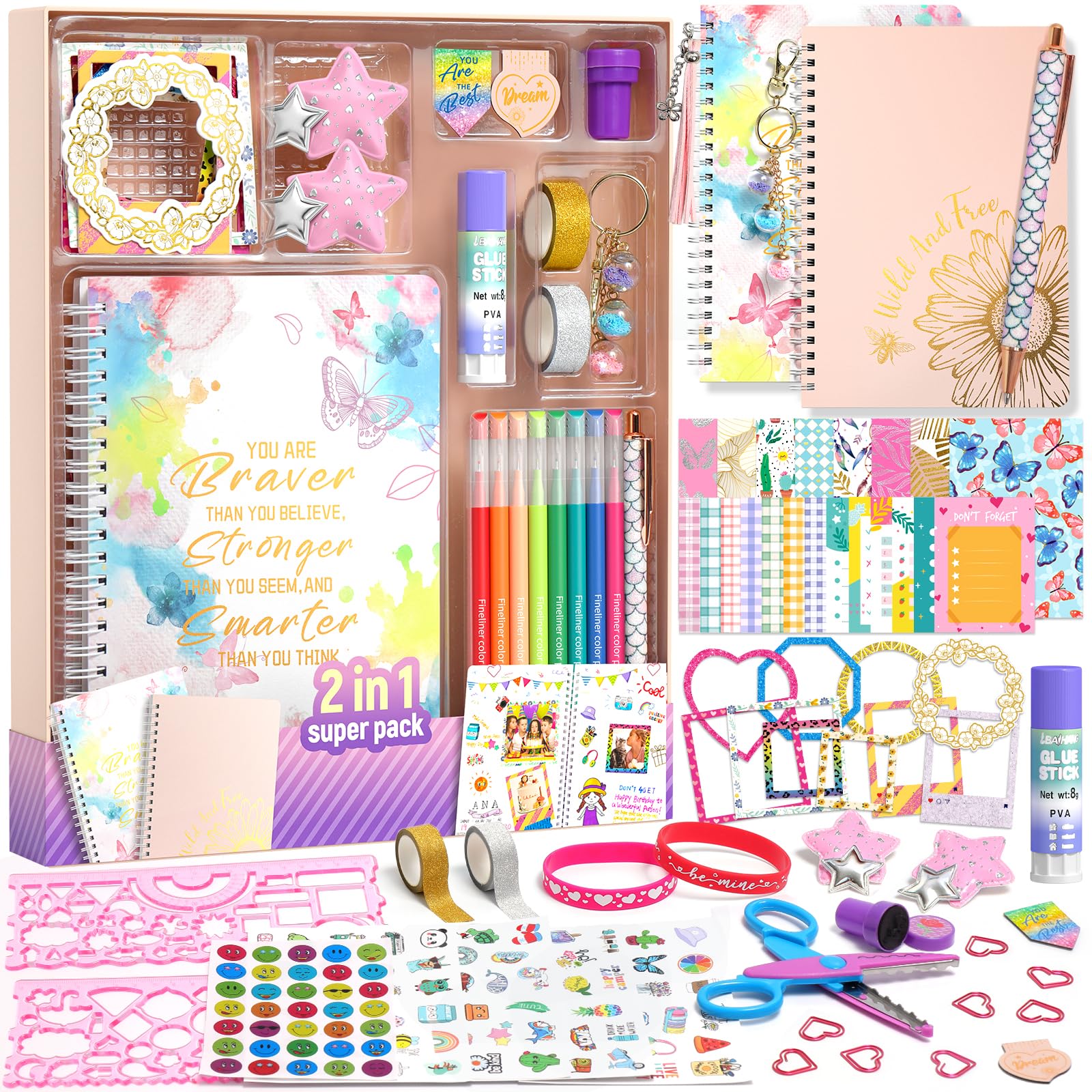 Aischens Glitzer Stifte Set 15-tlg - Kreativ-Set Für Mädchen Ab 6 Jahren