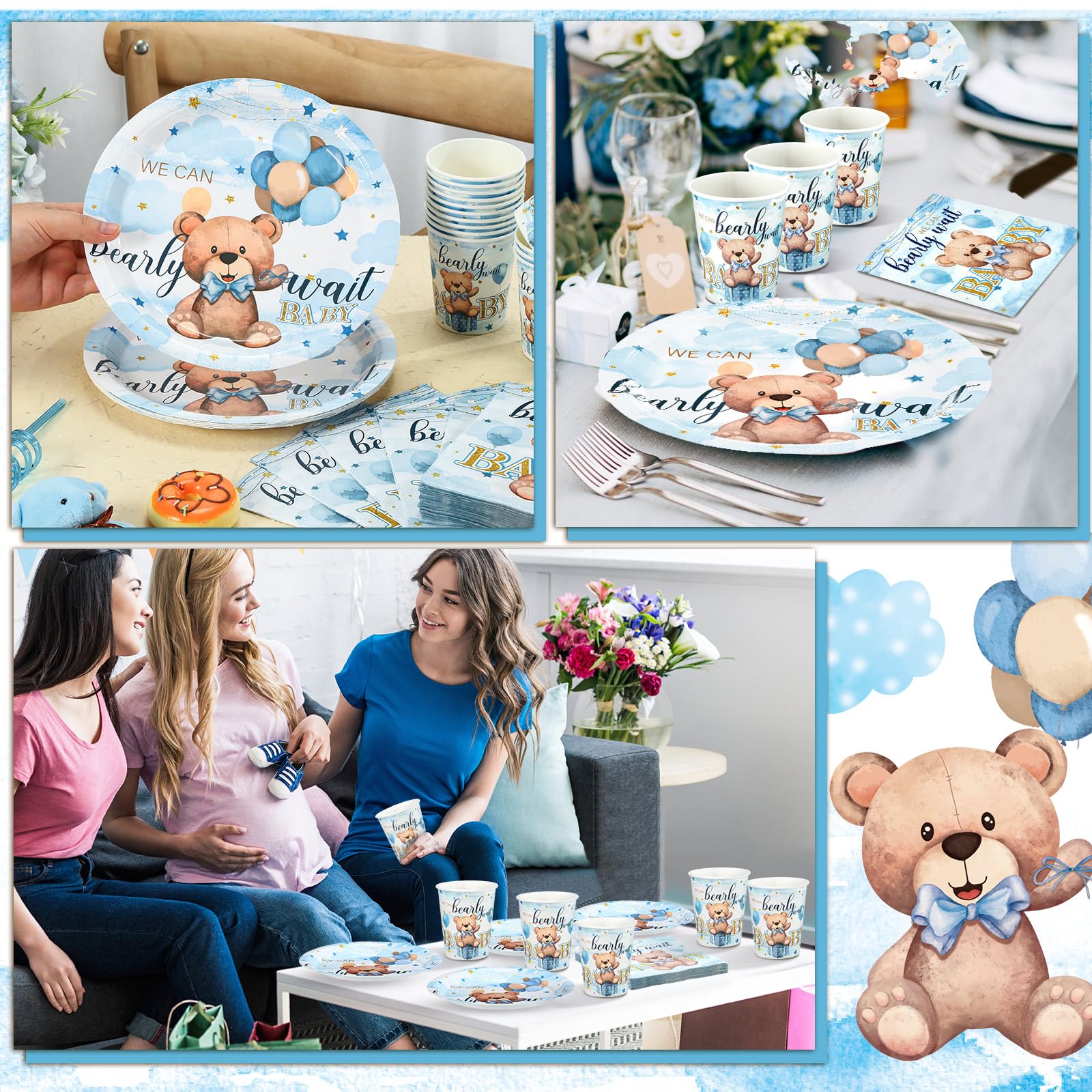 40x Babyshower feest servetten gekleurd 25 x 25 cm kinderverjaardag 40x Babyshower feest servetten gekleurd 25 x 25 cm kinderverjaardag
