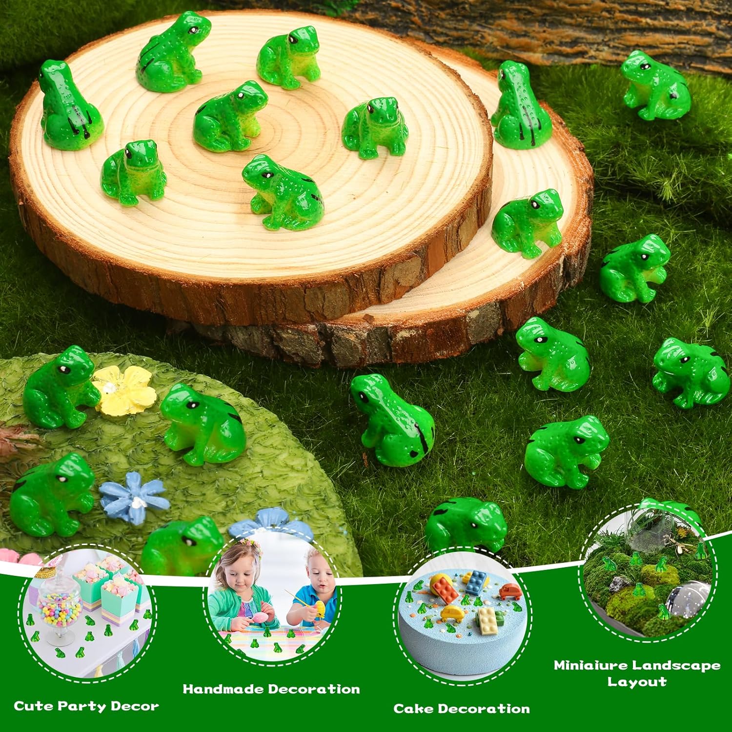 65PCS Mini Resin Frogs Animal Ornaments, Suitable for Garden Lawn, Toy Houses, Miniature Landscapes, DIY Creations, and Home Outdoor Party Decorations - Image 7