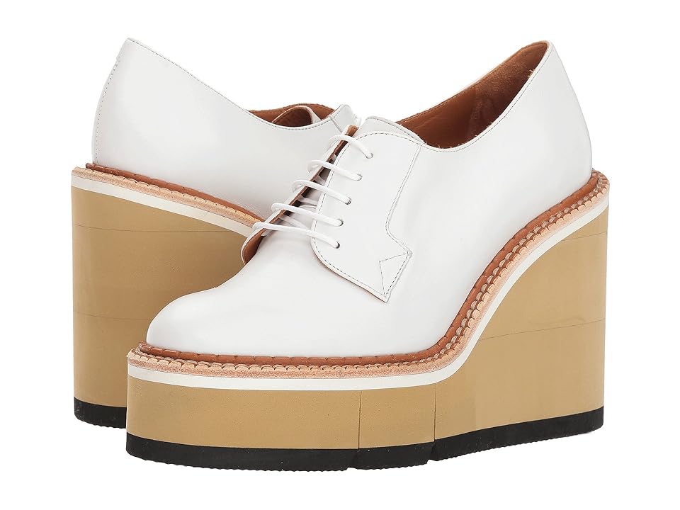 

Clergerie Badiane (White Leather Calf) Women's Wedge Shoes, Silver