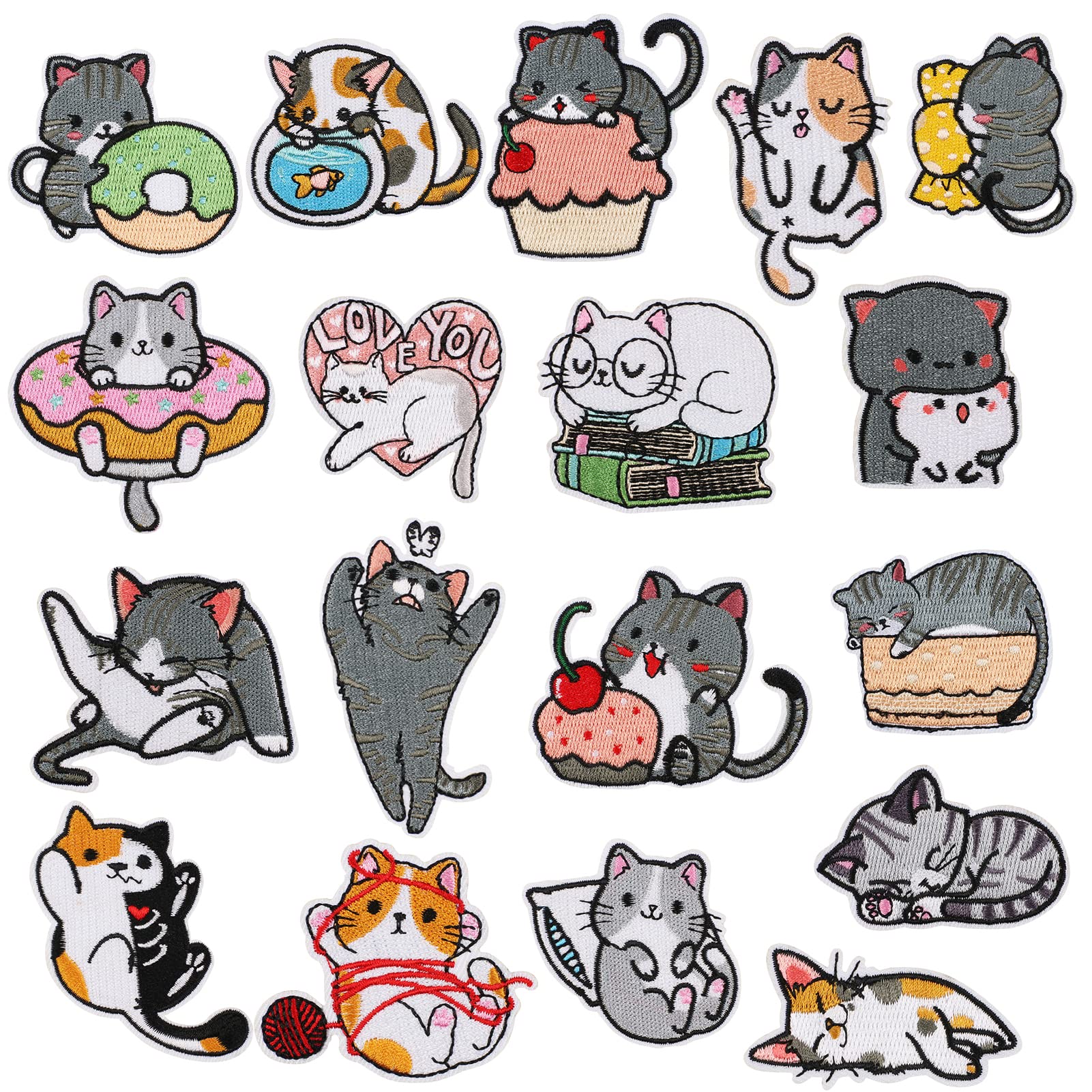 8rabbit 33枚セット 猫 ワッペン アイロン 男の子 アップリケ 刺繍 女の子 犬 動物 アニマル 21人気新作