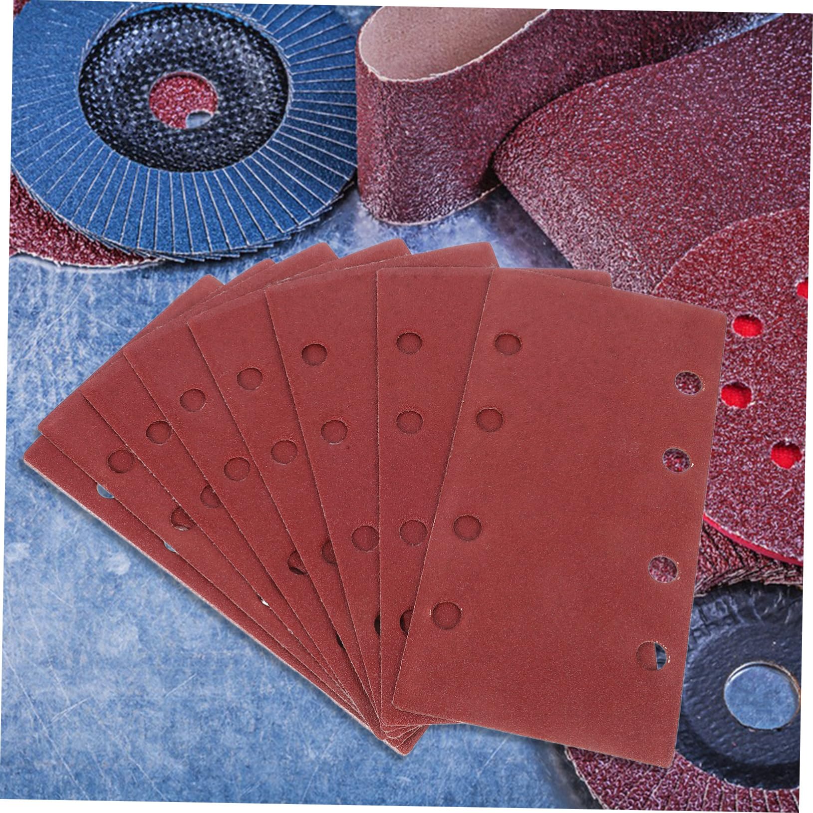 Ciieeo 100 Pezzi Fogli di Carta Vetrata Flockata per Levigatrice, Grana Fine, Alta Efficienza per Legno e Plastica, Ristrutturazione Casa
